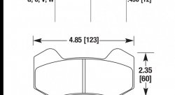 Колодки тормозные HB645W.490 HAWK DTC-30 Wilwood 6712 12 mm