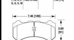 Колодки тормозные HB650V.730 HAWK DTC-50; Nissan 19mm
