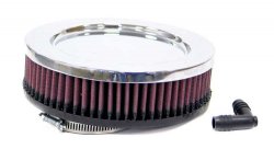Фильтр нулевого сопротивления универсальный K&N RA-097V   Chrome Filter