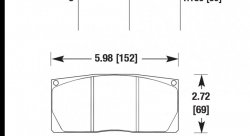 Колодки тормозные HB238U1.18 HAWK DTC-70 Wilwood, Alcon 30 mm