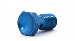 Болт (штуцер) для banjo M10x1.25 L=20mm алюминий СИНИЙ, Goodridge 992-03-32DBU