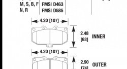 Колодки тормозные HB155E.580 HAWK Blue 9012 передние MAZDA RX-7