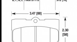 Колодки тормозные HB562F.612 HAWK HPS Lexus