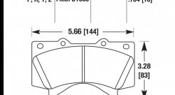 Колодки тормозные HB589P.704 HAWK SD передние  LEXUS LX570, LX450D, TOYOTA LC200, Tundra, SEQUOIA