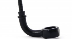 Фитинг banjo d10 mm, 90° D-03 алюминий ЧЕРНЫЙ, под опрессовку S5099-03DBK, Goodridge