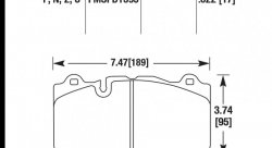 Колодки тормозные HB631F.622 HAWK HPS