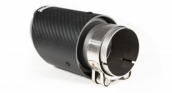 Насадка на глушитель, дизайн AKRAPOVIC EVO карбон, D посадочный 63 мм / D наруж 90 мм AC16390EV