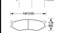 Колодки тормозные HB654U.748 HAWK DTC-70 PFC ZR34 19 mm