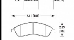 Колодки тормозные HB467Z.540 HAWK PC передние CADILLAC / PONTIAC