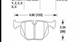 Колодки тормозные HB518U.642 HAWK DTC-70 BMW (Rear) 16 mm