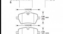 Колодки тормозные HB560N.677 HAWK HP Plus передние MINI COOPER S II