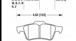 Колодки тормозные HB478G.605 HAWK DTC-60 Mazda 3, Solstice (Rear) 15 mm