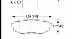 Колодки тормозные HB671R.628 HAWK Street Race; 16mm