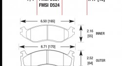 Колодки тормозные HB411Y.717 HAWK LTS; 18mm