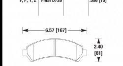 Колодки тормозные HB304Y.598 HAWK LTS передние CHEVROLET Blazer / GMC