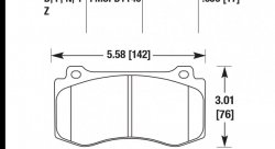 Колодки тормозные HB563Y.656 HAWK LTS Jeep Cherokee SRT8 2006-2010