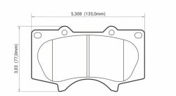 Колодки тормозные DC0976V17 DC brakes Street HD, перед LEXUS GX460 / GX470;  Prado 150/120; PAJERO