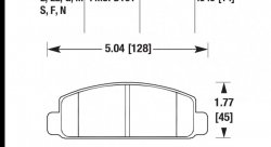 Колодки тормозные HB152G.540 HAWK DTC-60 Mazda RX-7 14 mm