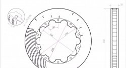 Ротор тормозного диска 332*32mm, DC Brakes DC33232-10D53AR, D крепеж, прав. (Brembo, JBT)