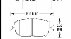 Колодки тормозные HB474F.681 HAWK HPS передние  Lexus GS300, IS250 /  Toyota Camry V30 до06, 08-10