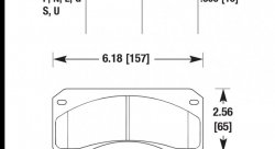 Колодки тормозные HB128E.505 HAWK Blue 9012 Corvette Twin Pin 13 mm