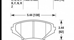 Колодки тормозные HB470F.643 HAWK HPS Mazda RX-8
