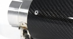 Насадка на глушитель, дизайн M-Style, карбон, D посадочный 57 мм / D наруж 90 мм, матовая нержавейка