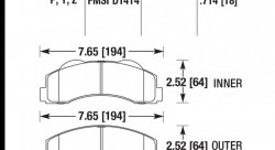 Колодки тормозные HB672Z.714 HAWK Perf. Ceramic, Ford F-150 2010-2013