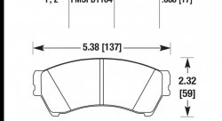 Колодки тормозные HB565Z.688 HAWK Perf. Ceramic Mazda 6; Ford Fusion;