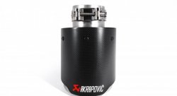Насадка на глушитель, дизайн AKRAPOVIC EVO карбон, D посадочный 63 мм / D наруж 114 мм AC163114EV