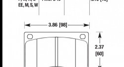 Колодки тормозные HB204S.615 HAWK HT-10 Volvo 16 mm