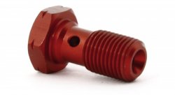 Болт (штуцер) для banjo M10x1 L=20mm алюминий КРАСНЫЙ, Goodridge 992-03-31DR