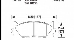 Колодки тормозные HB647Z.692 HAWK PC передние TOYOTA CAMRY 2007-2018