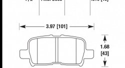 Колодки тормозные HB506F.610 HAWK HPS задние HONDA Accord, CR-V, Pilot