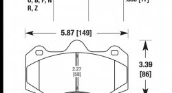 Колодки тормозные HB586Q.660 HAWK DTC-80; AP Racing CP7040, CP9040 17mm