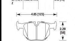 Колодки тормозные HB624Z.642 HAWK PC задние  BMW E90 / E92 335i
