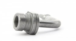 Фитинг мама M10*1 под обратный конус, 90°, под ключ 17mm D-03 сталь, под опрессовку S759-9131Z