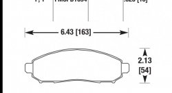 Колодки тормозные HB618Y.625 HAWK LTS передние NISSAN Pathfinder 2005->