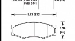 Колодки тормозные HB475E.642 HAWK Blue 9012 Nissan 16 mm