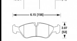Колодки тормозные HB138E.690 HAWK Blue 9012 Cosworth 18 mm
