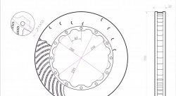 Ротор тормозного диска 355*32mm, DC Brakes DC35532-12B62AL,  крепеж под болты, левый