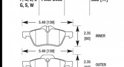 Колодки тормозные HB444W.685 HAWK DTC-30 Mini Cooper 18 mm