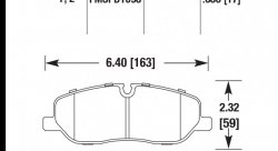 Колодки тормозные HB681Y.686 HAWK LTS  Land Rover Discovery 3, 4; Range Rover 3