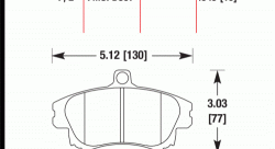 Колодки тормозные HB500Z.645 HAWK PC; 17mm