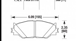 Колодки тормозные HB566F.688 HAWK HPS LEXUS IS250 06-08