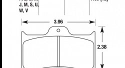 Колодки тормозные HB540J.490 HAWK DR-97; Wilwood 7112 13mm