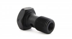 Болт (штуцер) для banjo M10x1 L=18mm  нерж. сталь ЧЕРНЫЙ, Goodridge 992-03-31SCBK