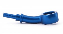 Фитинг banjo d10 mm, 20° D-03 алюминий СИНИЙ, под опрессовку S5093-03D, Goodridge