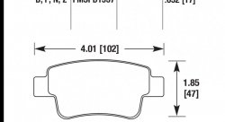 Колодки тормозные HB758Z.652 HAWK PC; 17mm