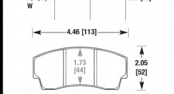 Колодки тормозные HB192U.620 HAWK DTC-70  Alcon H-Type / AP Racing